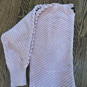 Dusty rose cable knit arm detail sweater by Simply Vera by Vera Wang